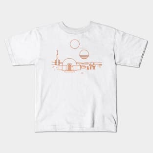 Tatooine vintage travel Kids T-Shirt